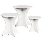 vidaXL Salontafel 3 pcs Wit, Huis en Inrichting, Verzenden, Nieuw