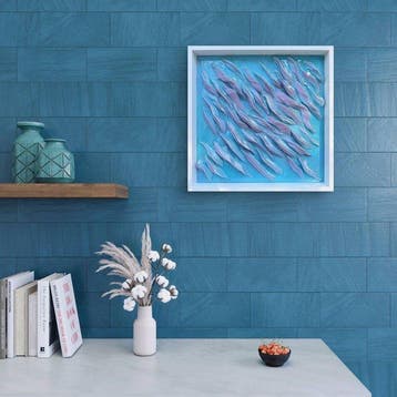 Maria Ruisi - Lavender Tide Sculptural Painting