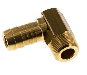 19 mm & M24x1.5 (taps) Messing L-Slangpilaar Met Buitendraad, Verzenden