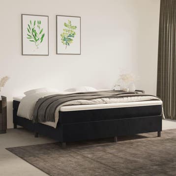 vidaXL Boxspring bed 180x200 cm fluweel zwart, Verzenden