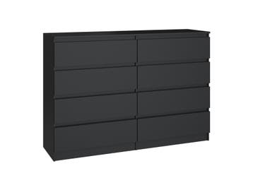 Ladekast  zwart  120 cm 8 lades (Slaapkamer), Maison & Meubles, Armoires | Commodes, Verzenden