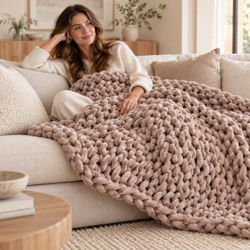 Couverture lestée à mailles larges 5 kg - taupe - 130 x 150, Verzenden, Neuf