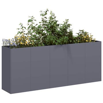 vidaXL Plantenbak 200x40x80 cm koudgewalst staal, Verzenden