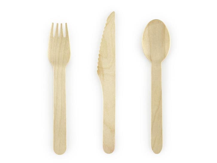 Houten Bestek 16cm 18 delig, Hobby & Loisirs créatifs, Articles de fête, Envoi
