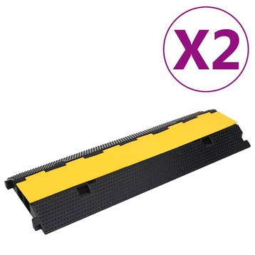vidaXL Kabelbeschermers drempel met 2 tunnels 2 st 100 cm, Verzenden