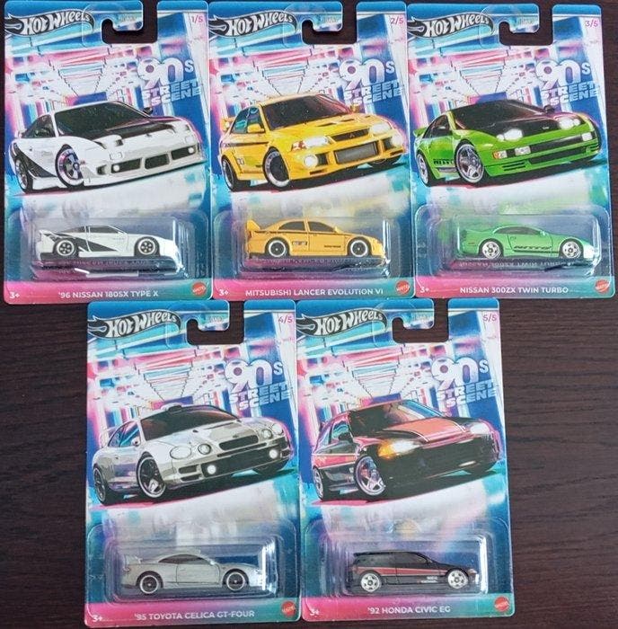 Hot Wheels 1:64 - Model sportwagen (5) - 96 Nissan 180SX, Hobby en Vrije tijd, Modelauto's | 1:5 tot 1:12