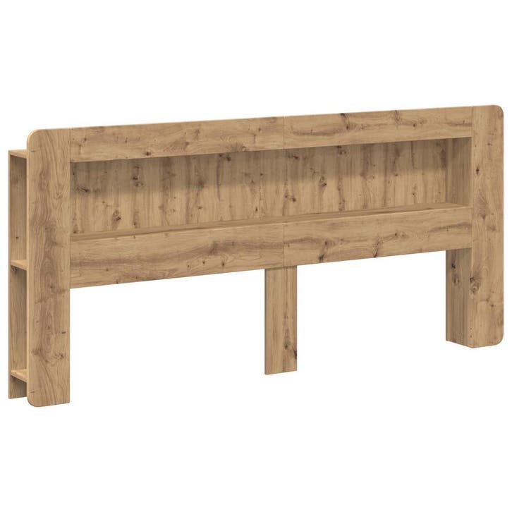 vidaXL Hoofdeinde Kast met opslag Artisanaal eiken, Maison & Meubles, Chambre à coucher | Lits, Envoi