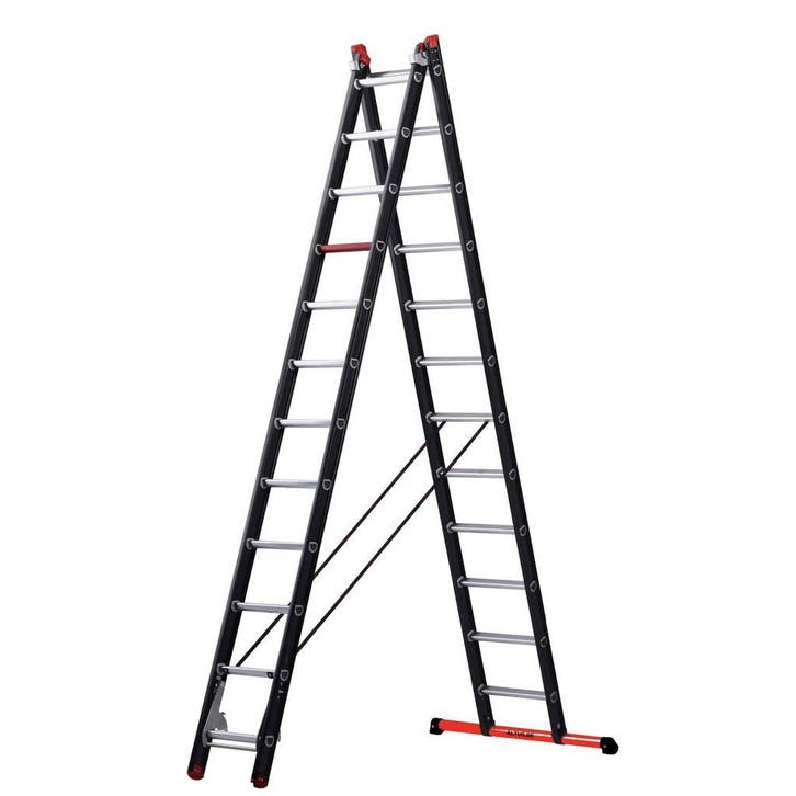 Altrex 2-delige reformladder Mounter 2×12 sporten, Doe-het-zelf en Bouw, Ladders en Trappen, 4 meter of meer, Opvouwbaar of Inschuifbaar