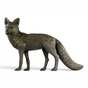 sculptuur, Standing Fox - 54 cm - 38 cm - Brons, Antiek en Kunst