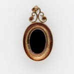 Pendentif - 14 carats Or jaune Grenat