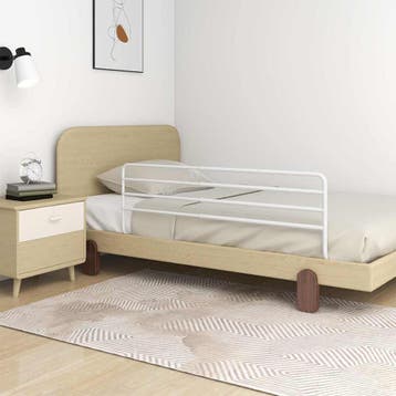 vidaXL Bedhekje peuter (76-137)x55 cm ijzer wit, Verzenden