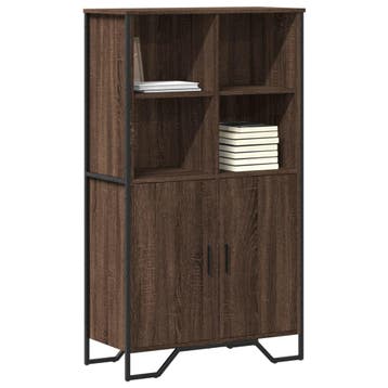 vidaXL Hoge kast 79,5x35,5x137,5 cm bewerkt hout bruin, Verzenden, Nieuw