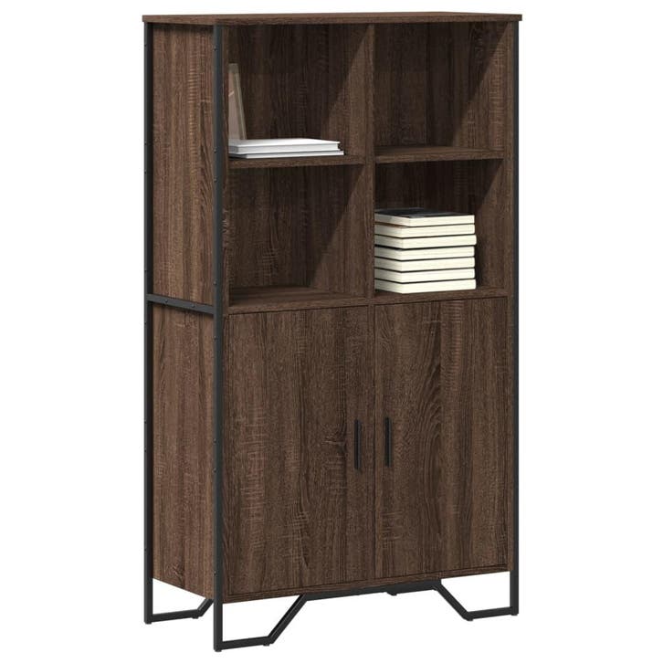 vidaXL Hoge kast 79,5x35,5x137,5 cm bewerkt hout bruin, Maison & Meubles, Armoires | Dressoirs, Envoi