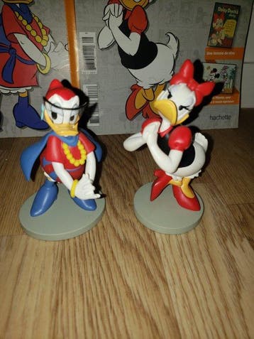 Disney, Hachette - Beeldje - Daisy Duck - deux figurines