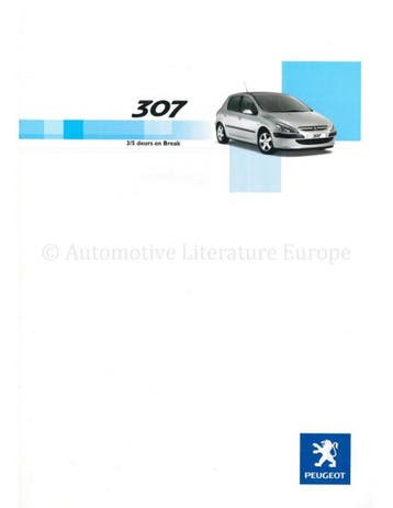 2002 PEUGEOT 307 BROCHURE NEDERLANDS, Nieuw