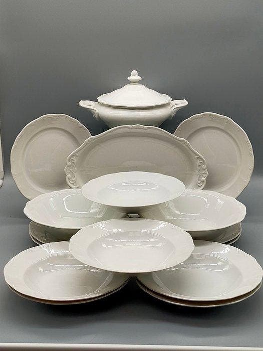 Eetservies - Weimar Porzellan Service Weiß – Elegantes, Antiquités & Art, Antiquités | Meubles | Tables