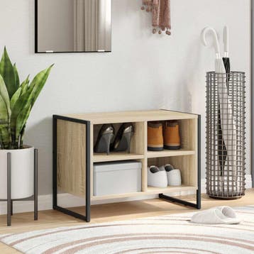 vidaXL Schoenenkast 60 x 35 x 44 cm Bewerkt hout Sonoma, Verzenden