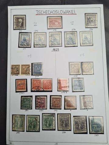 Tchécoslovaquie 1928/1937 - Jolie étude avec variétés.