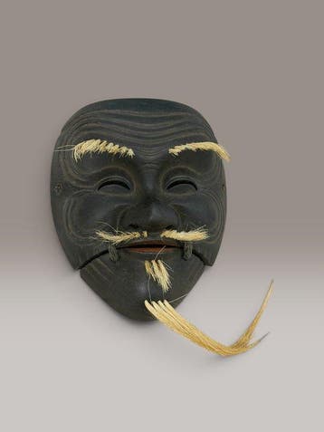 Noh masker - Hout, Hoogwaardige Japanse met de hand