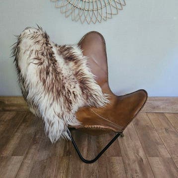Chaise - Chaise papillon Butterfly (3107) - Cuir, Métal