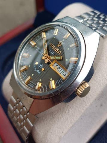 Tressa - Lux 27 Crystal, Automatic - All Stainless Steel -