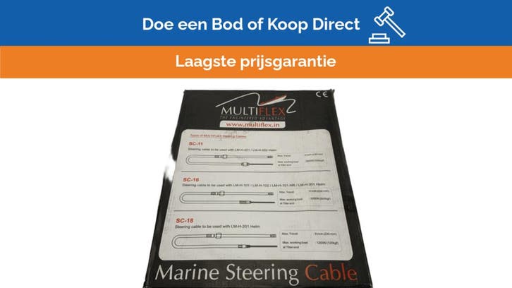 Bieden: Multiflex SC-16 Steering Cable for Marine Helm Syst, Watersport en Boten, Bootonderdelen, Ophalen of Verzenden