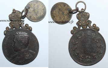 Belgique Belgie Medaille Albert I Zwynaerde April 1912, Verzenden