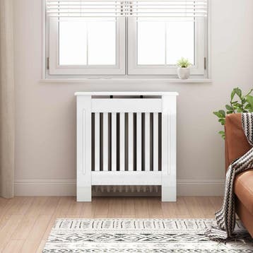 vidaXL Radiator Cover Hoogglans Wit 78 x 19 x 81,5 cm, Verzenden