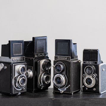 Four vintage TLR Reflekta II, Ciro-Flex, Flexaret and