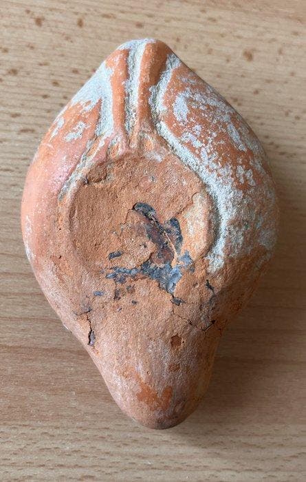 Oud-Romeins, Keizerrijk Terracotta olielamp (Zonder, Verzamelen, Mineralen en Fossielen