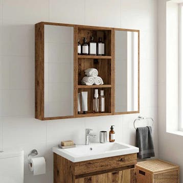 vidaXL Badkamer wandkast Oudhout 30 x 10 x 60,5 cm, Verzenden