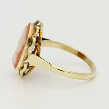 Ring - 14 karaat Geel goud - Camée, Nieuw