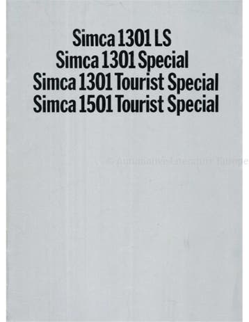1970 SIMCA 1301 | 1501 BROCHURE NEDERLANDS, Nieuw