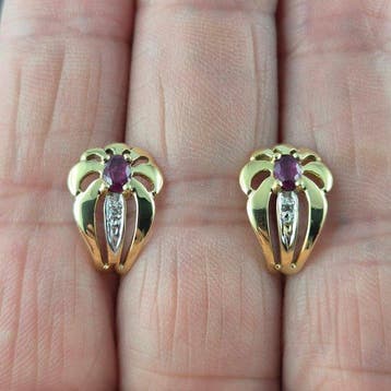Zonder minimumprijs - Oorbellen - 18 karaat Geel goud,, Nieuw