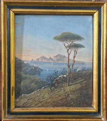 Achille Solari (1835-1934) - Veduta di Napoli