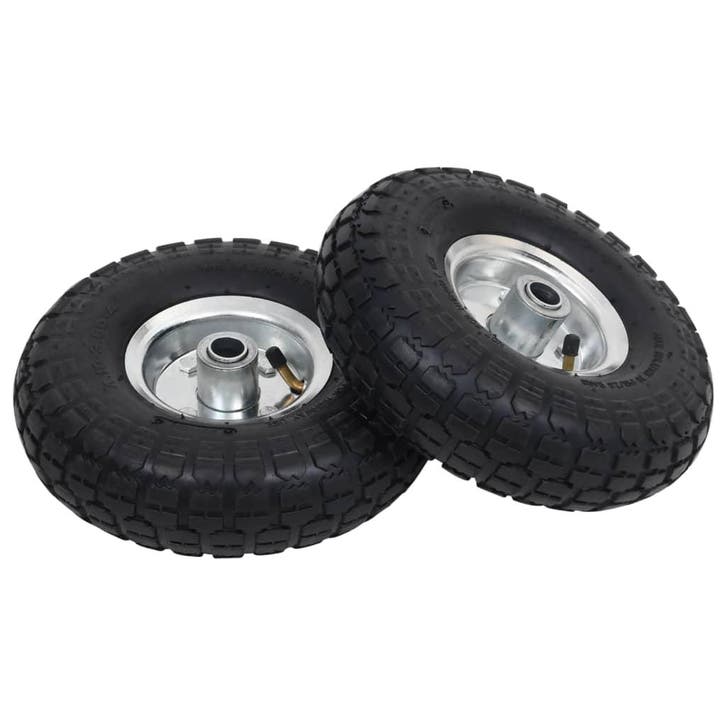 vidaXL Steekwagenwielen 4,10/3,50-4 (260x83) rubber 2 st, Zakelijke goederen, Machines en Bouw | Heftrucks en Intern transport