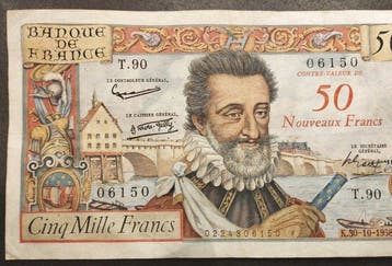 France. - 50 NF sur 5000 Francs 1958 - Pick 139a (Sans prix