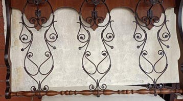 Porte-chapeaux - Bois, Fer forgé - portemanteau en fer forgé, Antiquités & Art