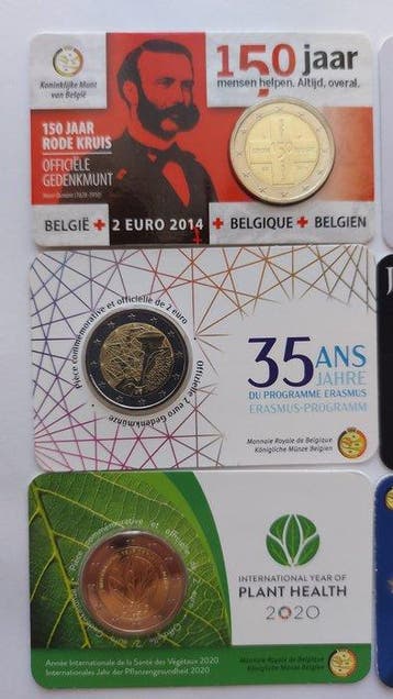 België. 2 Euro 2014/2026 (6 coincards) (Zonder minimumprijs)