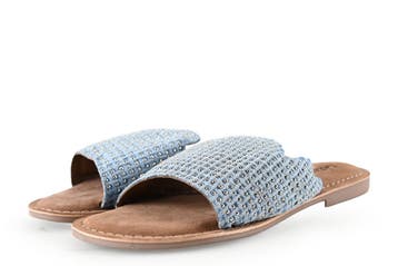 Lazamani Slippers in maat 41 Blauw, Kleding | Dames, Slippers, Lazamani, Zo goed als nieuw, Verzenden