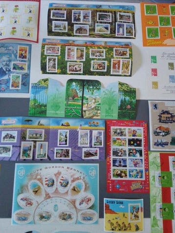France 2001/2005 - Énorme Lot timbres blocs feuillets France, Gestempeld