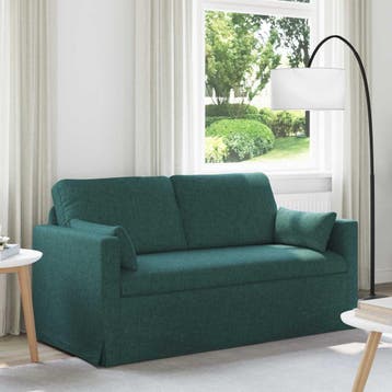 vidaXL bank / zetel Donkergroen 158 x 78 x 80 cm Stof, Verzenden