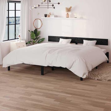 vidaXL Bedframe massief grenenhout zwart 180x200 cm, Verzenden