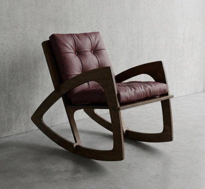 Laremon - Stoel - Hout, Multiplex, vegan leer, Leder -, Antiek en Kunst, Curiosa en Brocante
