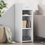vidaXL Dressoir 30x42,5x93 cm bewerkt hout wit, Huis en Inrichting, Kasten | Dressoirs, Verzenden, Nieuw