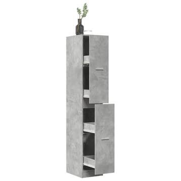 vidaXL Apothekerskast 30x41x174,5 cm bewerkt hout betongrijs, Verzenden, Nieuw