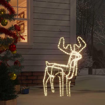 vidaXL Kerstfiguur rendier met bewegende kop warmwit, Diversen, Verzenden, Nieuw
