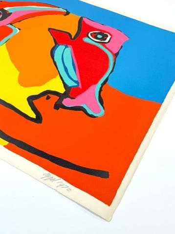 Karel Appel (1921-2006) - Dancing in the spring, Antiek en Kunst