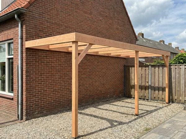 Veiling - Carportframe muuraanbouw  900x300x215 cm, Tuin en Terras, Overkappingen