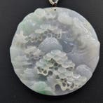 Jade - Gecertificeerde jadeiet-landschap hanger met
